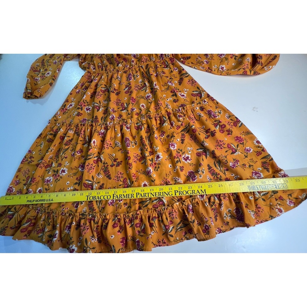 Indigo Soul Women's Dress Size S Small Yellow Floral Never Worn - Picture 4 of 14